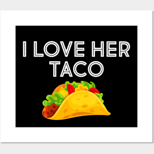 I Love Her Taco Matching Shirt Couple Cinco De Mayo Posters and Art